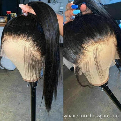 Raw Indian Hair Transparent Lace Wigs Human Virgin Hair  Full Lace Wigs For Black Women